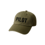 Casquette Probel "Pilot", olive avec broderie noire