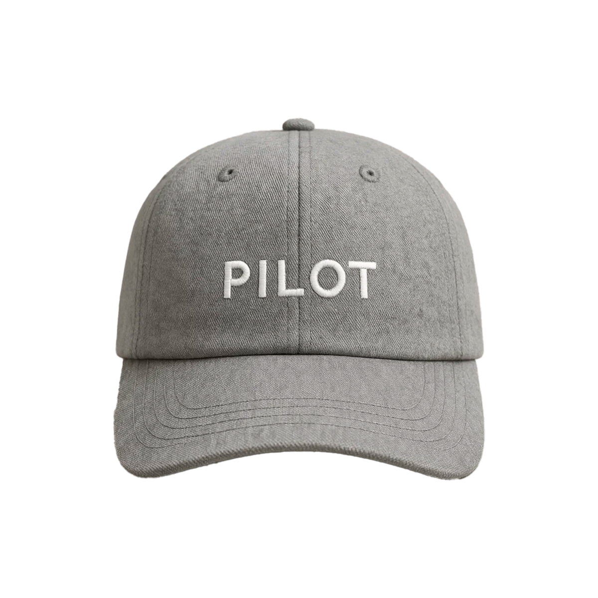 Probel Cap "Pilot", Grau mit weißer Stickerei