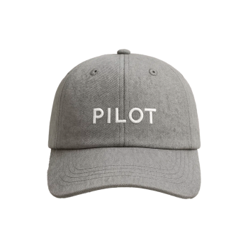 Probel Cap "Pilot", Grau mit weißer Stickerei
