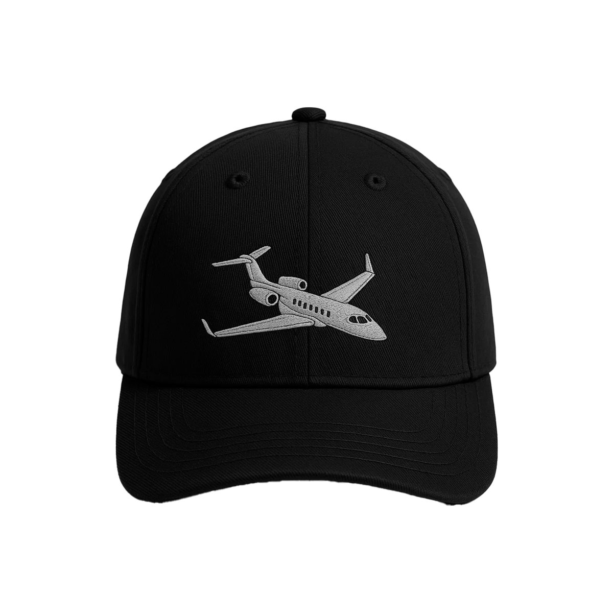 Probel Cap "Jet", Schwarz mit grauer Stickerei