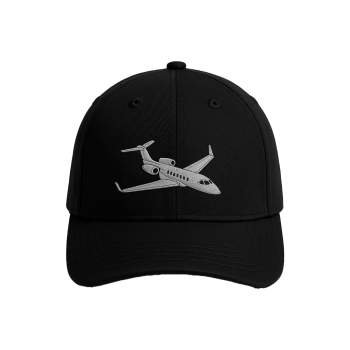 Probel Cap "Jet", Schwarz mit grauer Stickerei