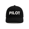 Probel Cap "Pilot", Schwarz mit weißer Stickerei