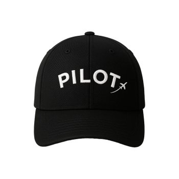 Probel Cap "Pilot", Schwarz mit gebogenem Schriftzug