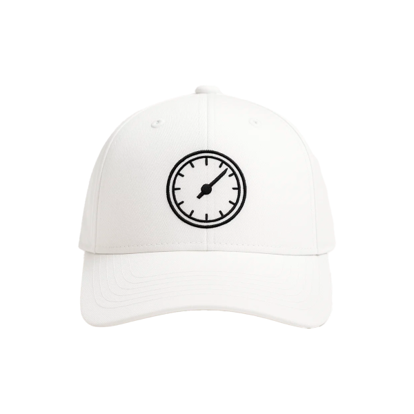 Cap "Flight Gauge", Weiß mit schwarzer Stickerei