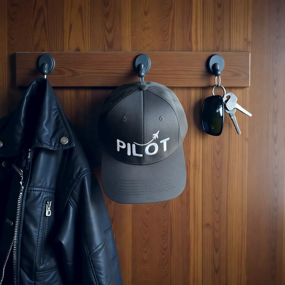 Classic Cap "PILOT" – 6-Panel Basecap mit Stickerei