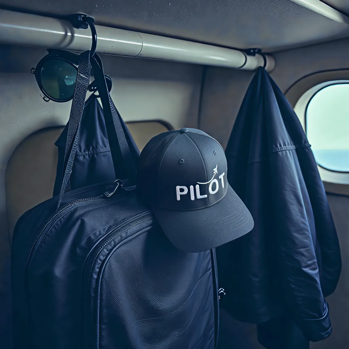 Classic Cap "PILOT" – 6-Panel Basecap mit Stickerei