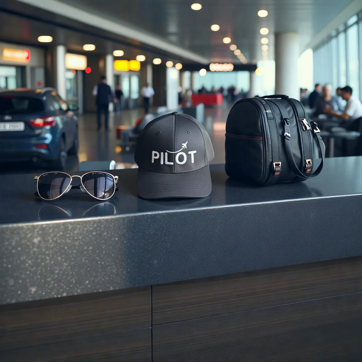 Classic Cap "PILOT" – 6-Panel Basecap mit Stickerei