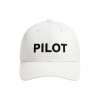Probel Cap "Pilot", Weiß mit schwarzer Stickerei