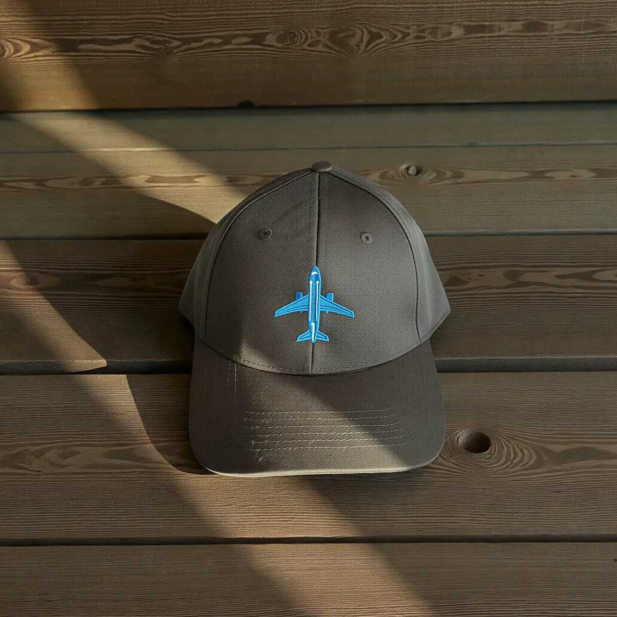 Klassische Cap "Airplane" Schwarz