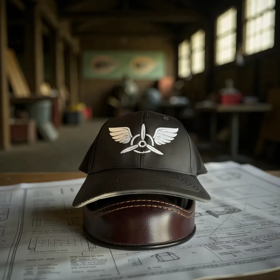 Cap „Wings & Propeller“, Schwarz
