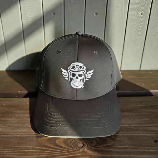 Cap „Aviation Skull“, Schwarz