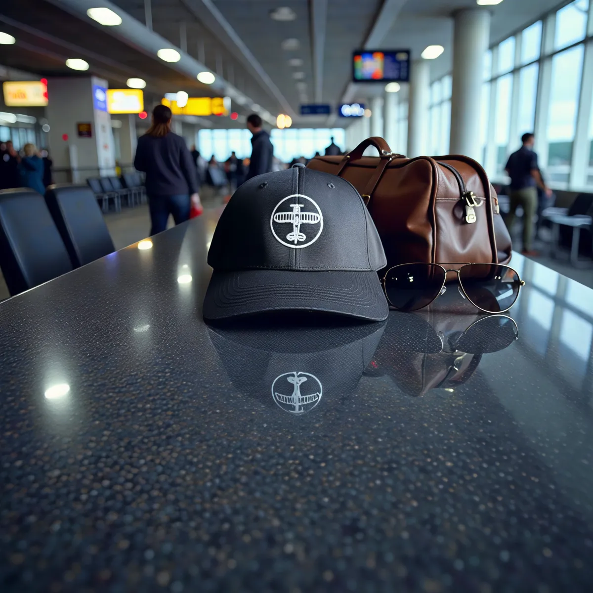 Klassische Cap "Aviation Emblem" Schwarz