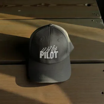 Klassische Cap "PILOT" Schwarz