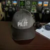 Klassische Cap "PILOT" Schwarz