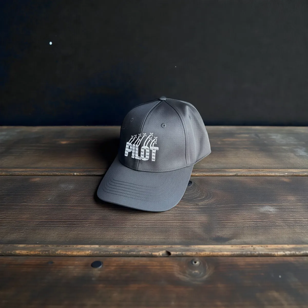 Klassische Cap "PILOT" Schwarz