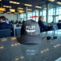 Klassische Cap "PILOT Wings" Schwarz