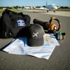 Klassische Cap "Aviation Lines" Schwarz
