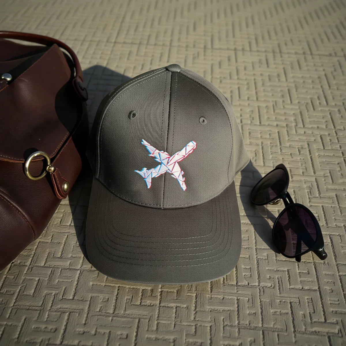 Klassische Cap "Aviation Lines" Schwarz