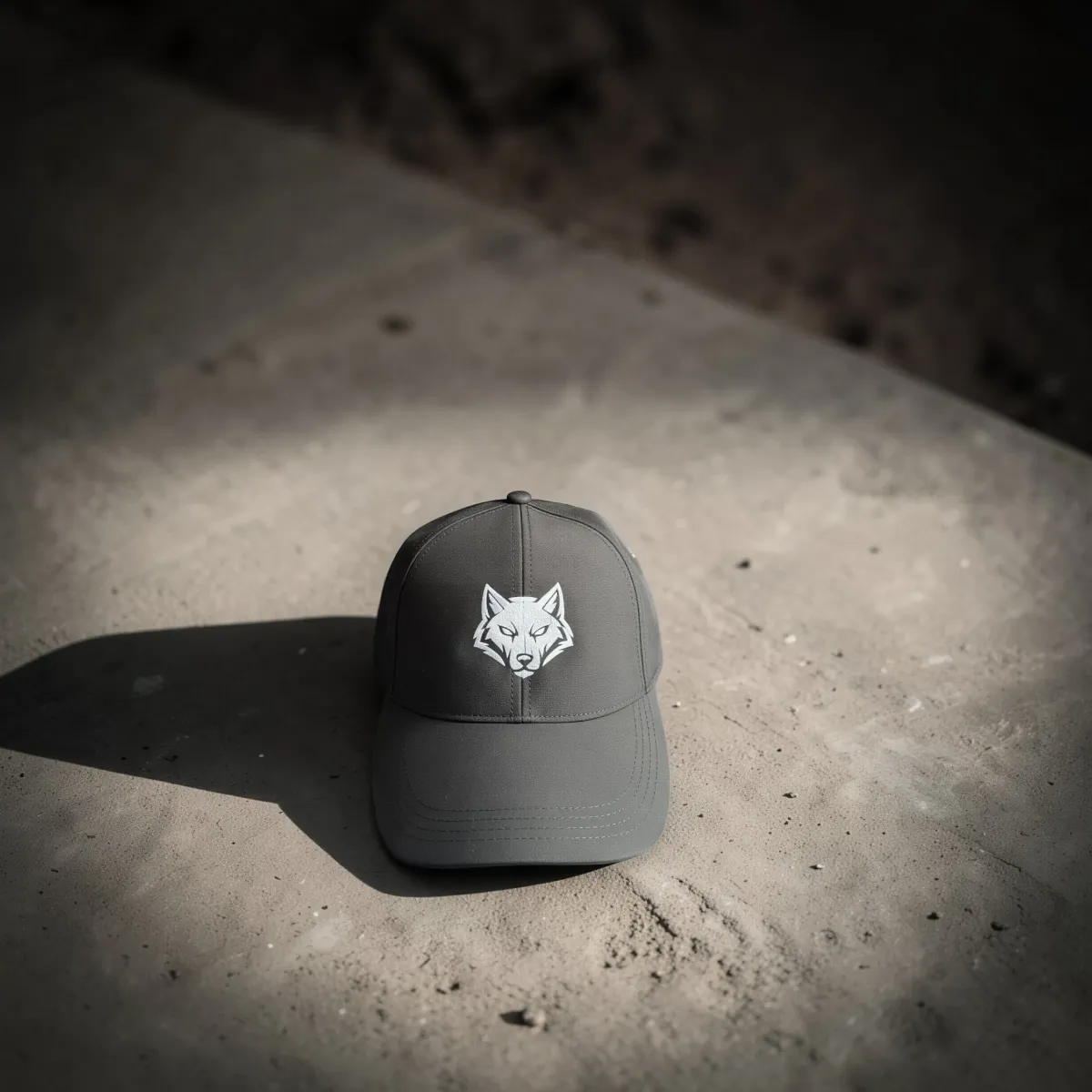 Water Resistant Cap "Wolf Icon" Oliv