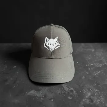 Water Resistant Cap "Wolf Icon" Oliv