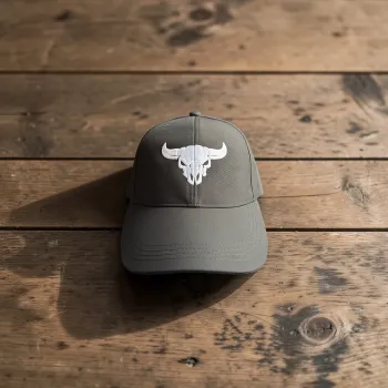 Klassische Cap "Bull Skull" Schwarz