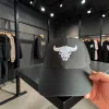 Klassische Cap "Bull Skull" Schwarz