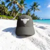 Klassische Cap "Bull Skull" Schwarz