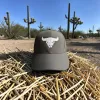 Klassische Cap "Bull Skull" Schwarz