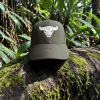 Klassische Cap "Bull Skull" Schwarz