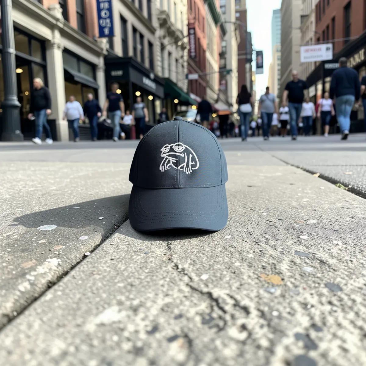 Klassische Cap "Lazy Frog" Blau