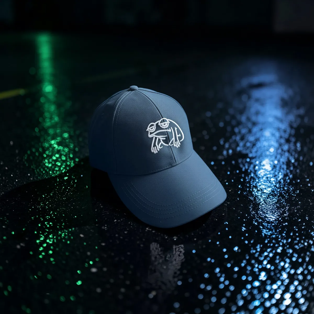 Klassische Cap "Lazy Frog" Blau