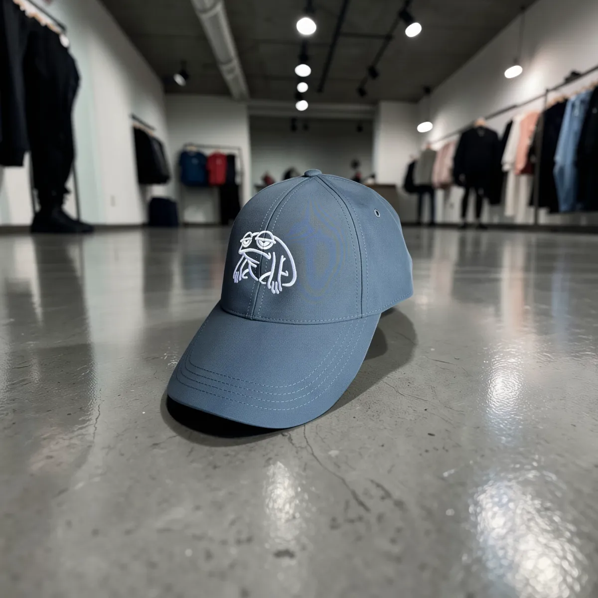 Klassische Cap "Lazy Frog" Blau
