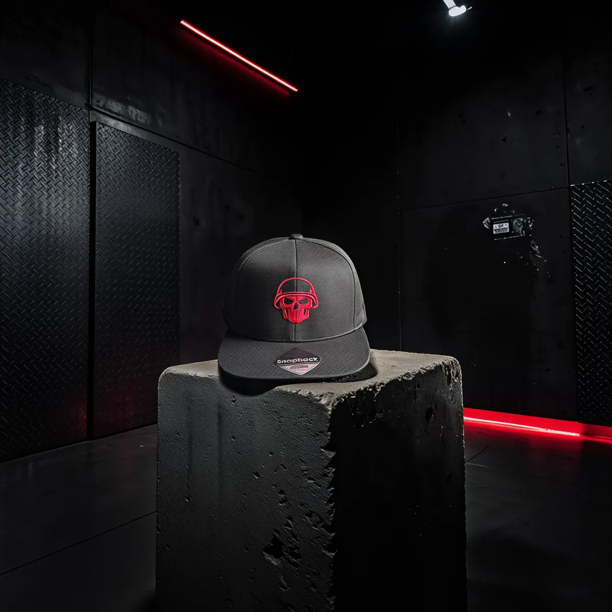 Cappellino snapback classico "Red Skull" Nero