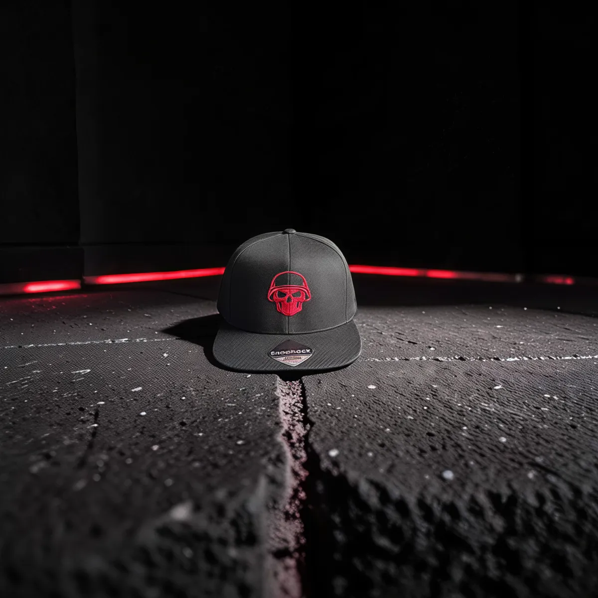 Cappellino snapback classico "Red Skull" Nero