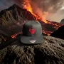 Klassische Snapback Cap "Red Skull" Schwarz