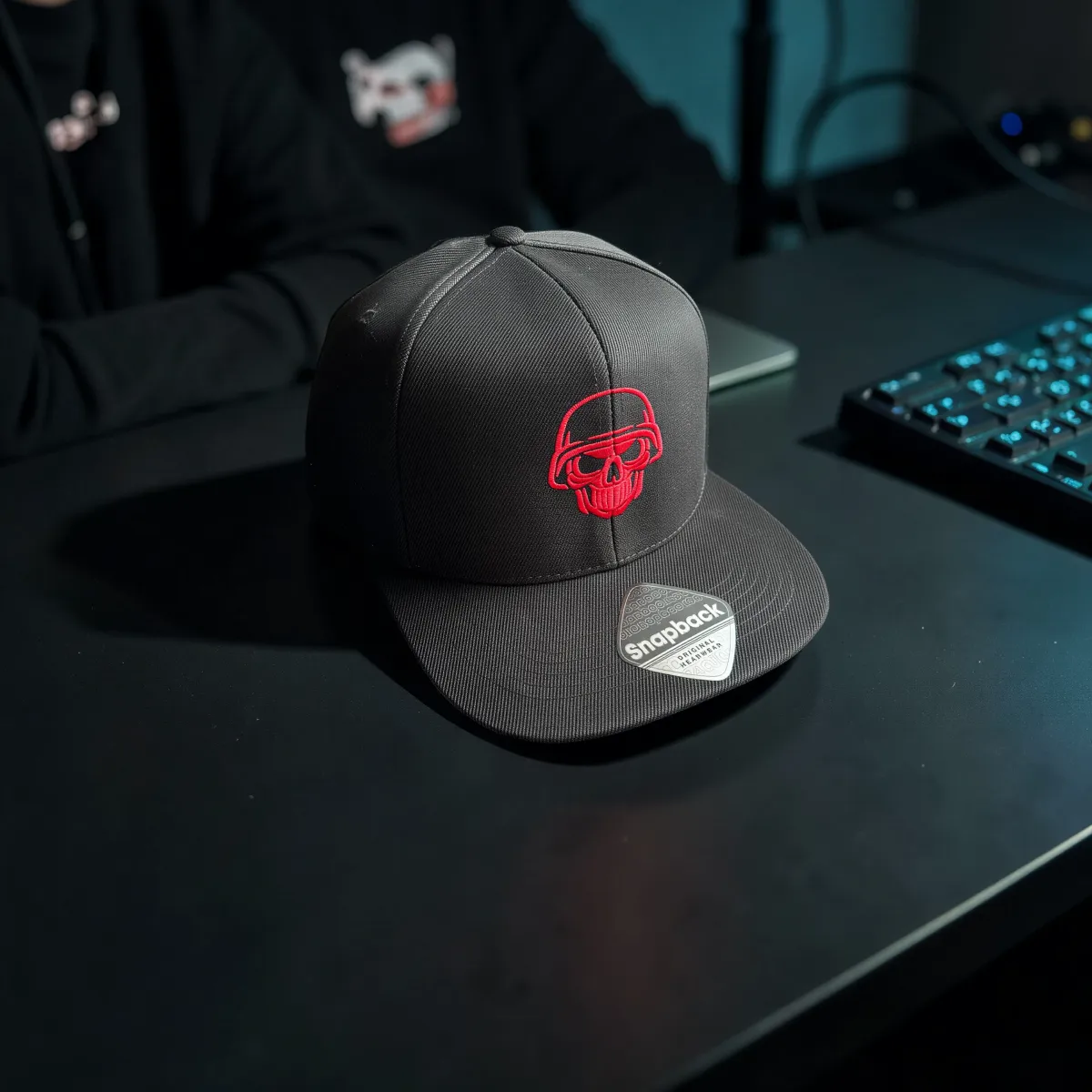 Cappellino snapback classico "Red Skull" Nero