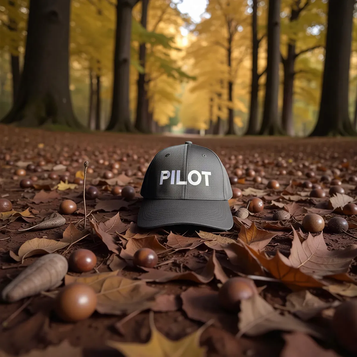 Klassische Cap "PILOT" Schwarz
