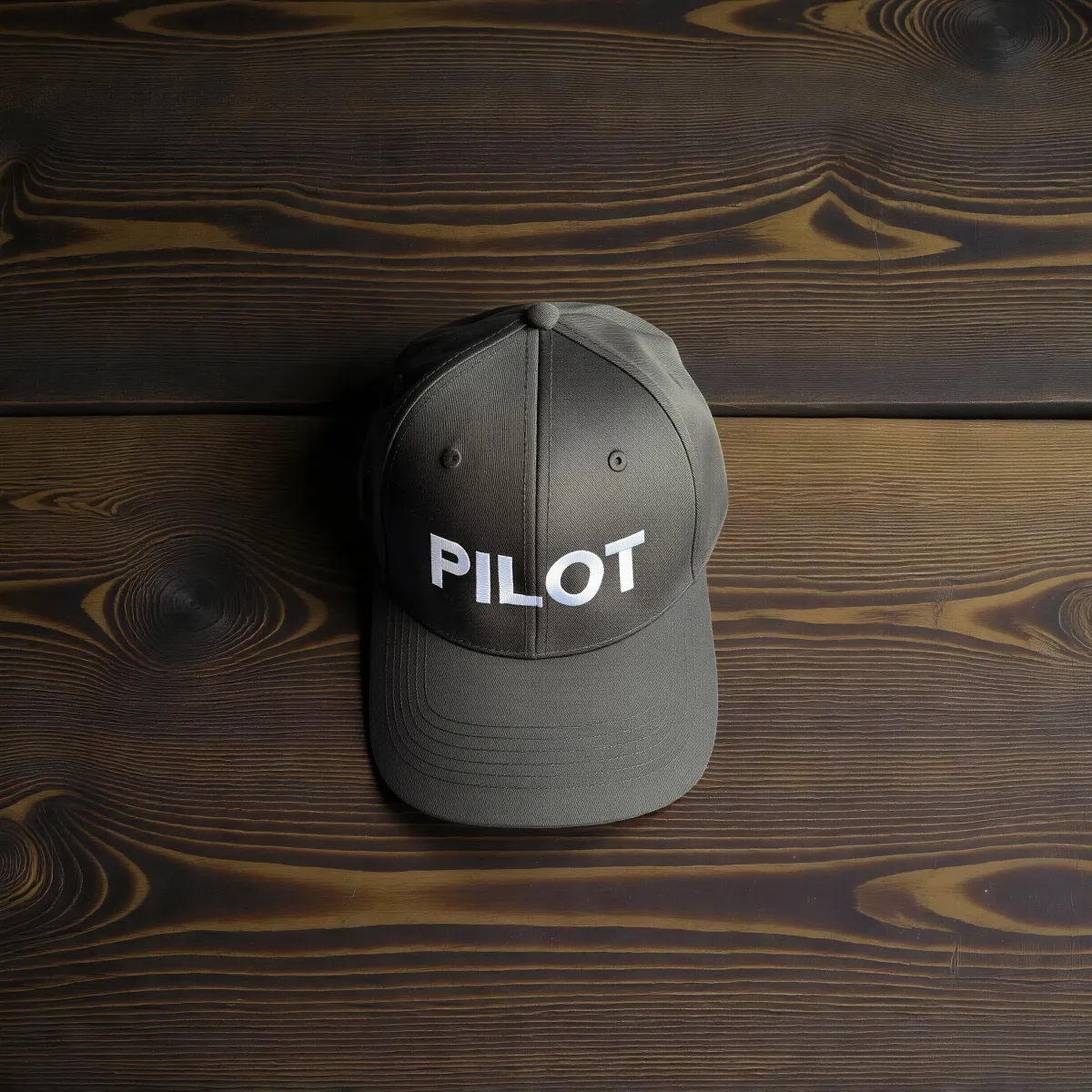 Klassische Cap "PILOT" Schwarz