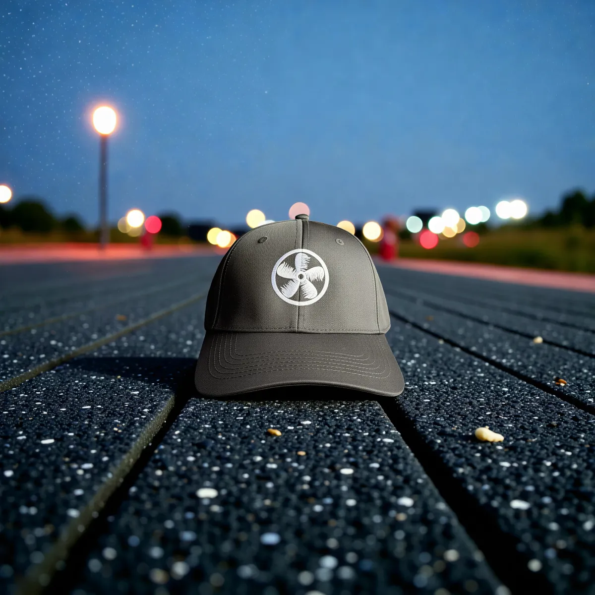 Klassische Cap "Rotor Emblem" Schwarz