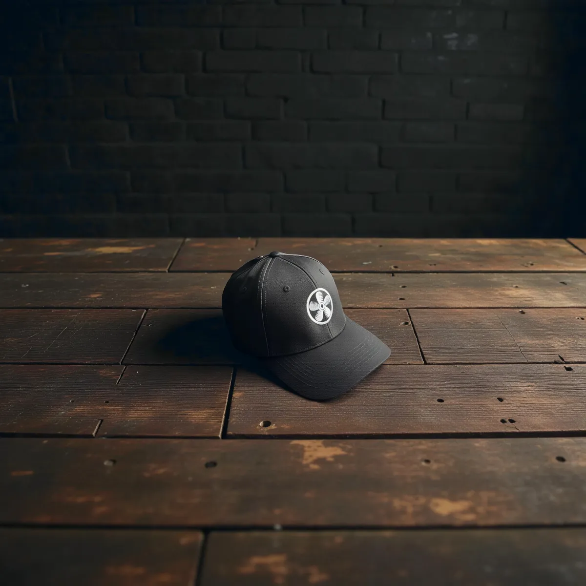 Klassische Cap "Rotor Emblem" Schwarz