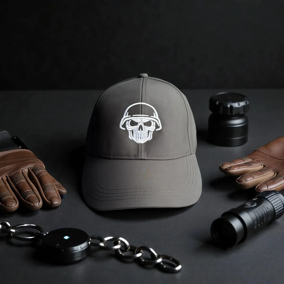 "Skull Helmet" Klasik Şapka Siyah