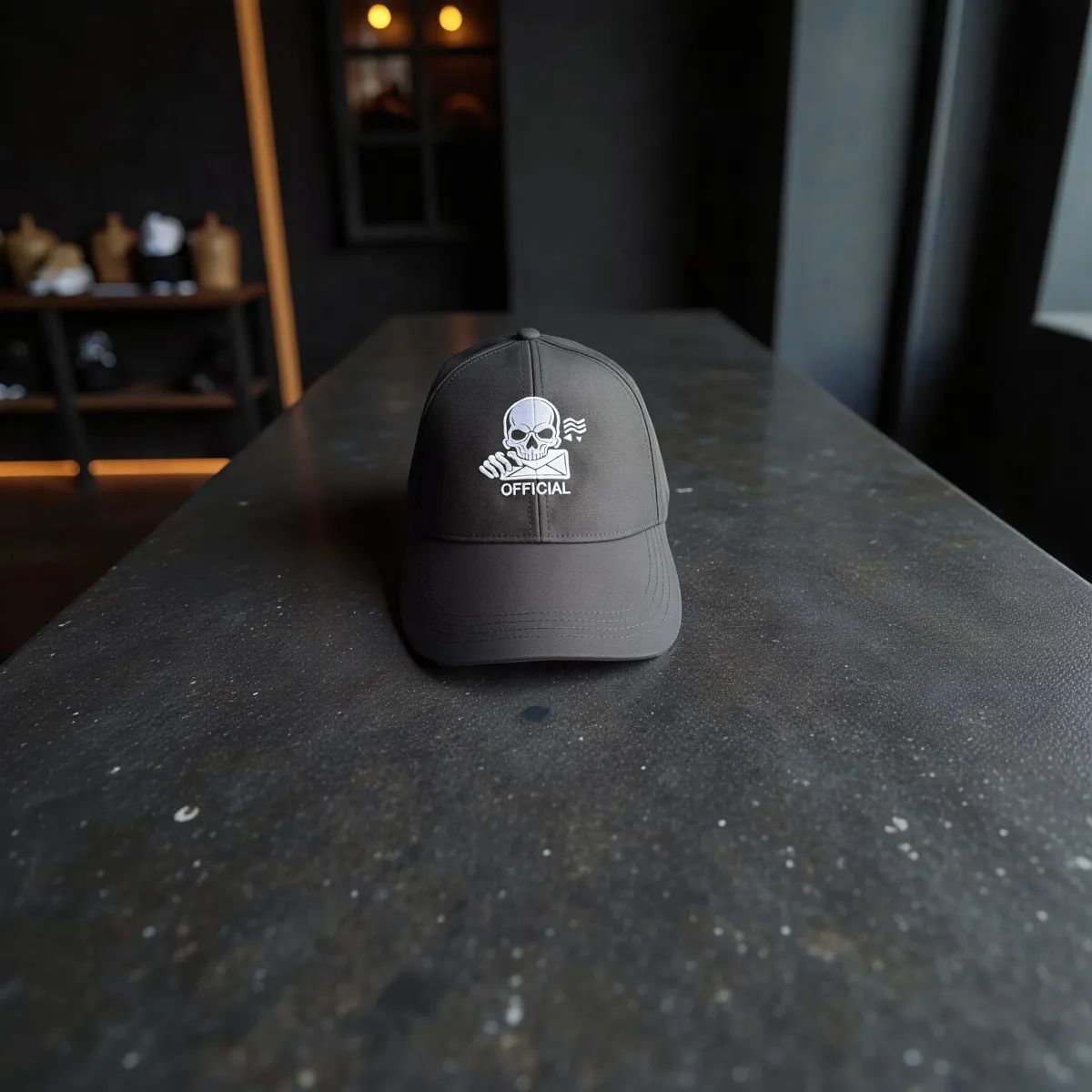 Klassische Cap "Official Skull" Schwarz