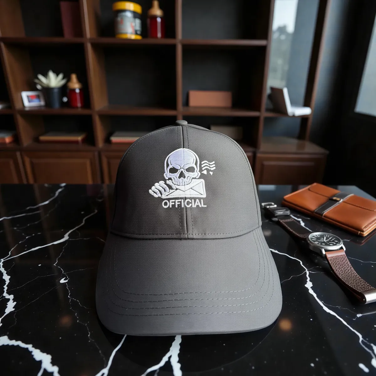Klassische Cap "Official Skull" Schwarz