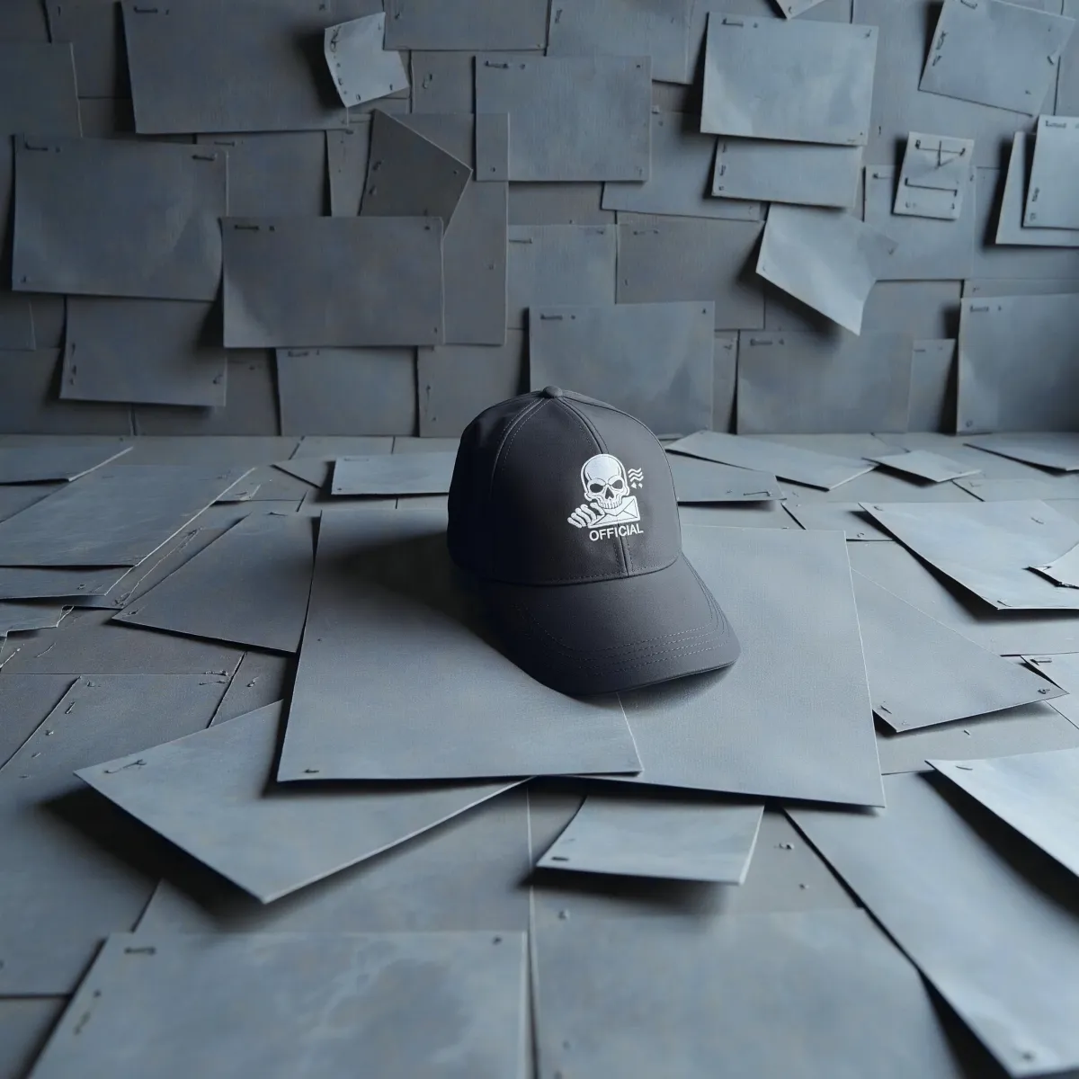 Klassische Cap "Official Skull" Schwarz