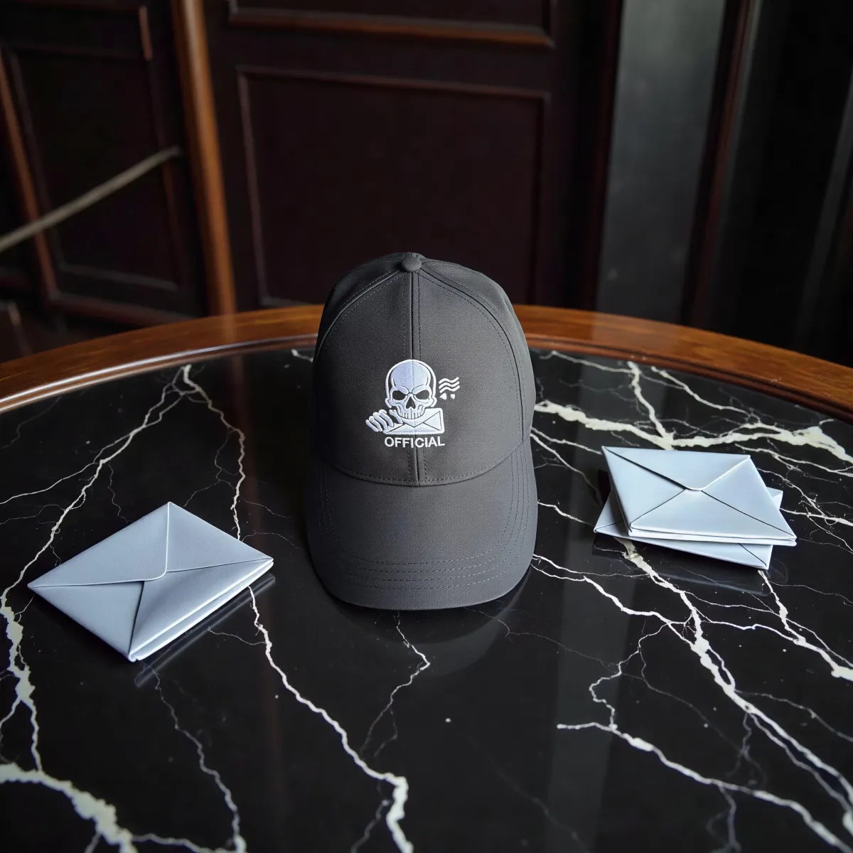 Klassische Cap "Official Skull" Schwarz