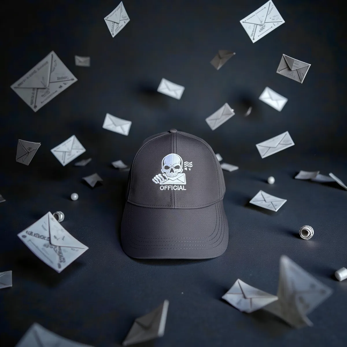 Klassische Cap "Official Skull" Schwarz