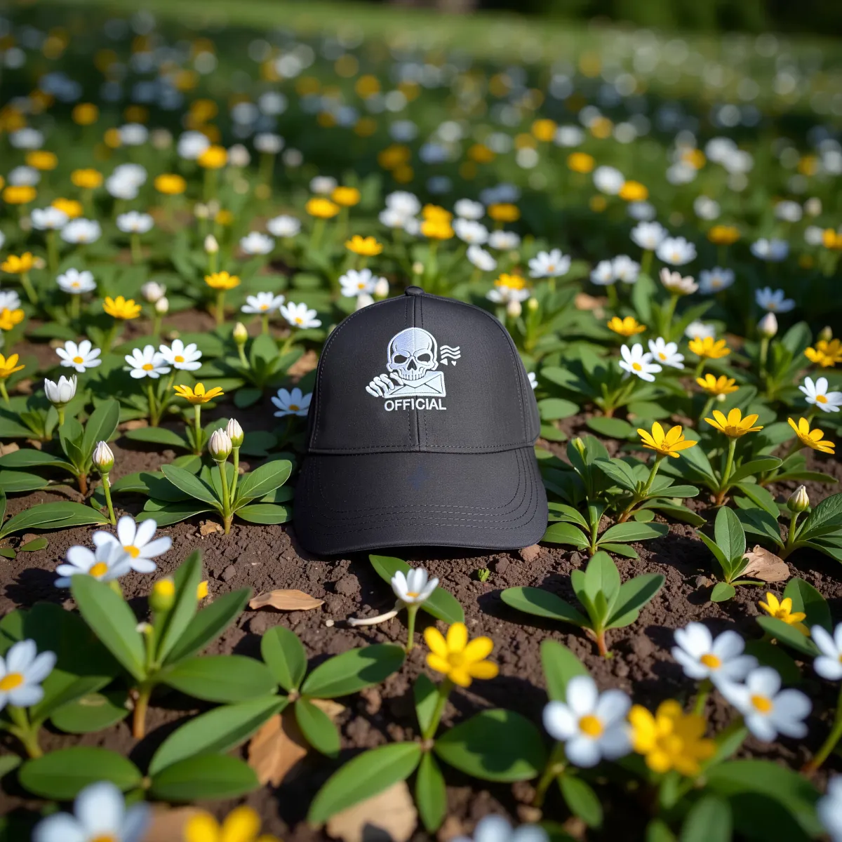 Klassische Cap "Official Skull" Schwarz
