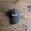 Klassische Cap "Pilot Wings" Schwarz-Weiß