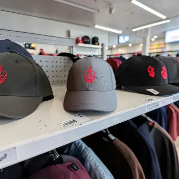 Klassische Cap "Skull Dagger" Schwarz mit roter Stickerei