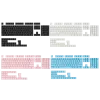 Keycap-Set mit russischer Tastaturbelegung – 104 ABS-Tastenkappen mit transparenten Zeichen